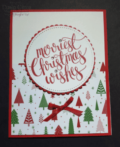 Stampin' Up! Watercolor Christmas used to create merriest Christmas wishes card by Stampin' Up!