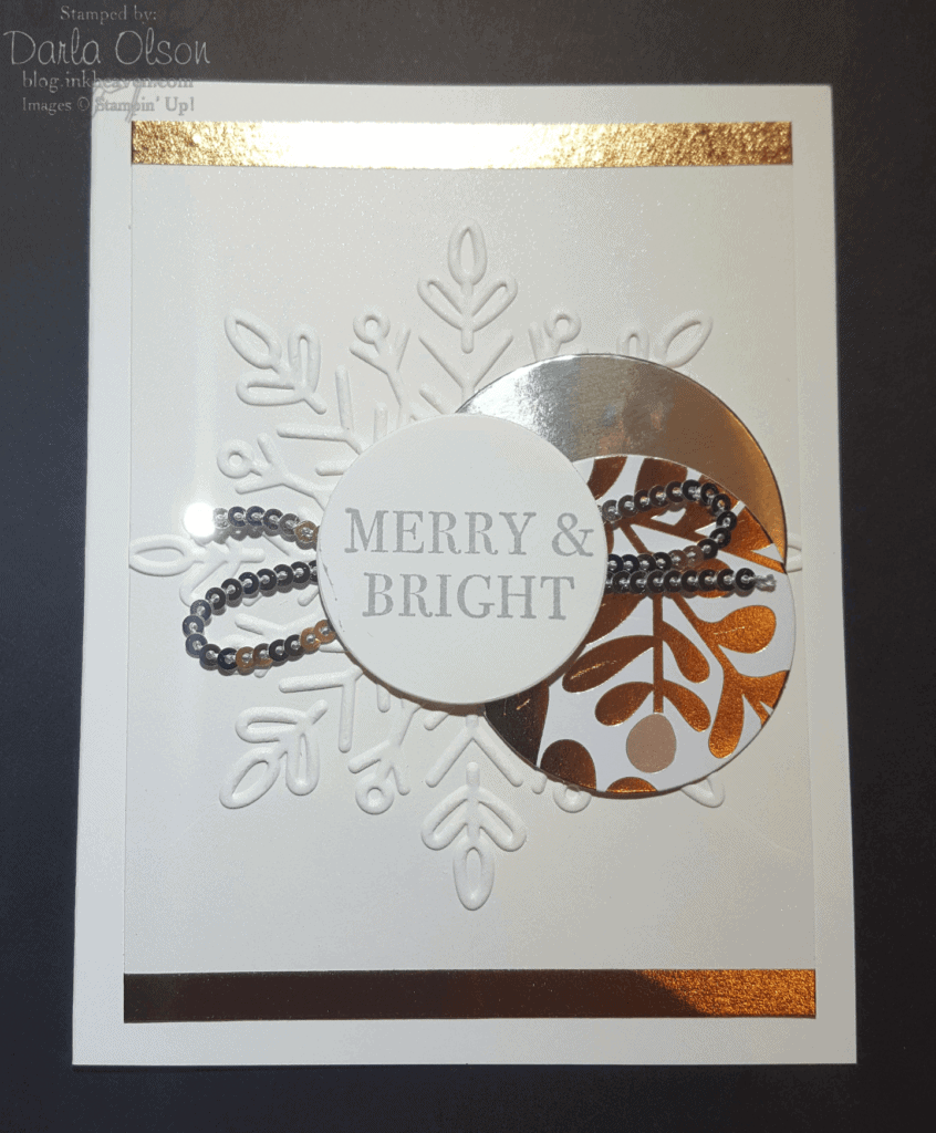 Merry and Bright Card created with Winter Wonder Stampin' Up! by Darla Olson @inkheaven