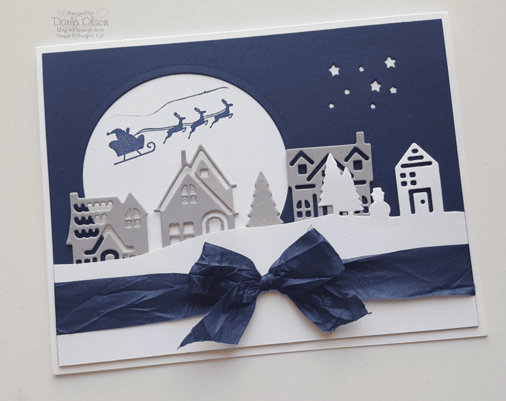 Santa and His Reindeer Hearts Come Home Card @ inkheaven
