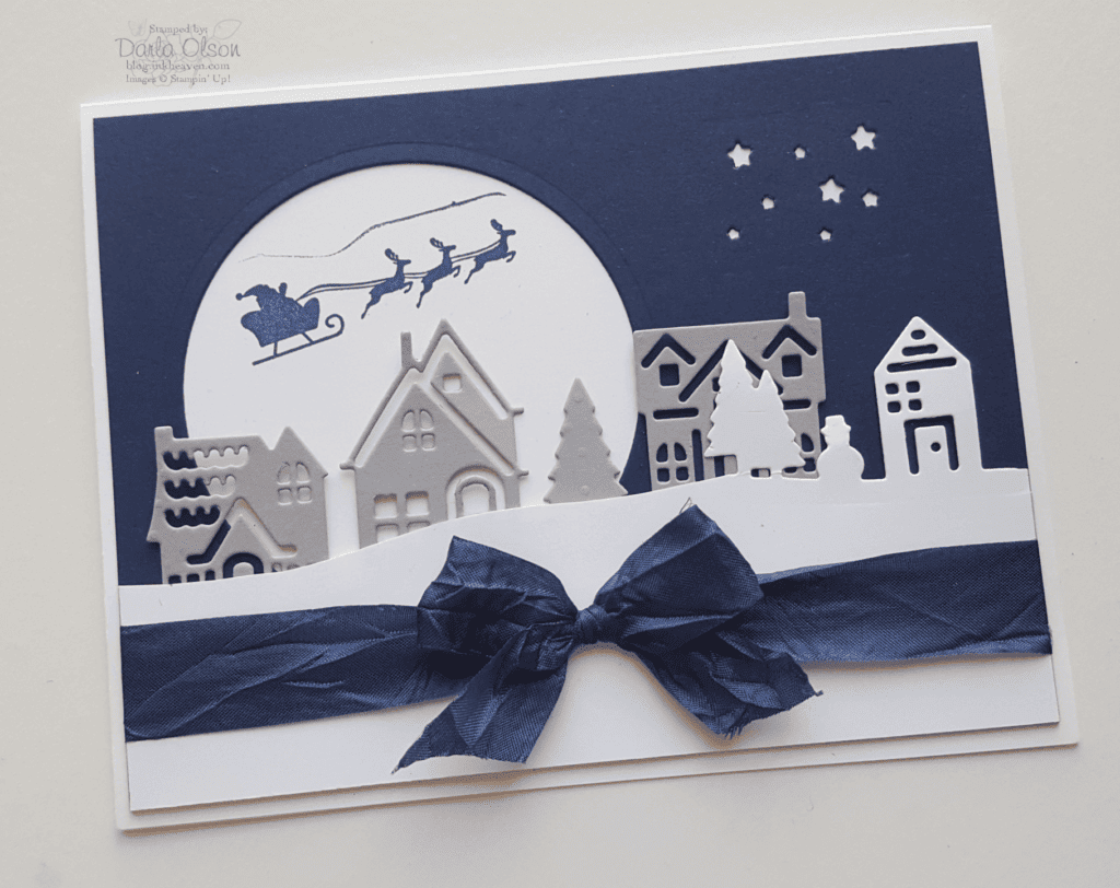 Santa and His Reindeer Hearts Come Home bundle Stampin' Up! card created by Darla Olson @inkheaven