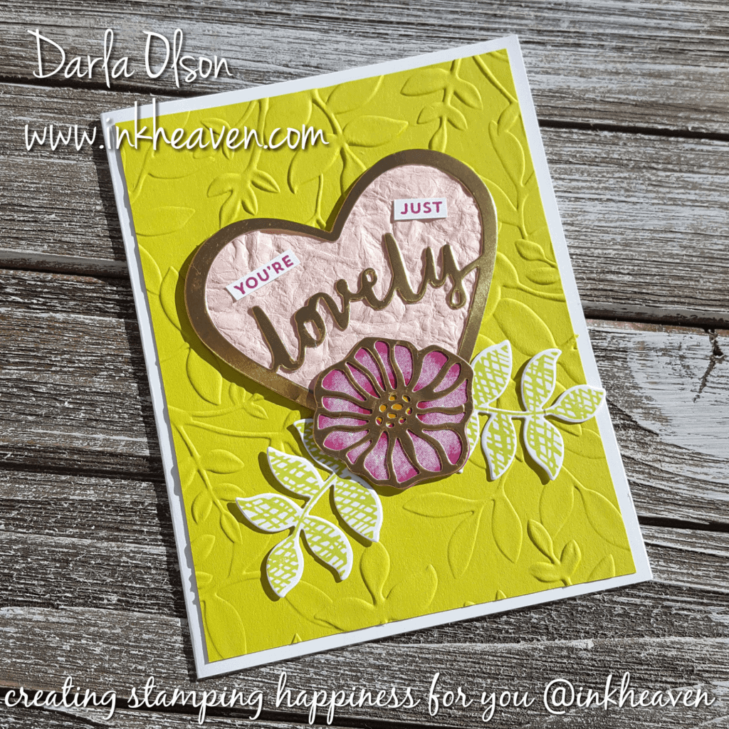 You're just lovely card to say Happy Valentine's Day by Darla Olson @ inkheaven