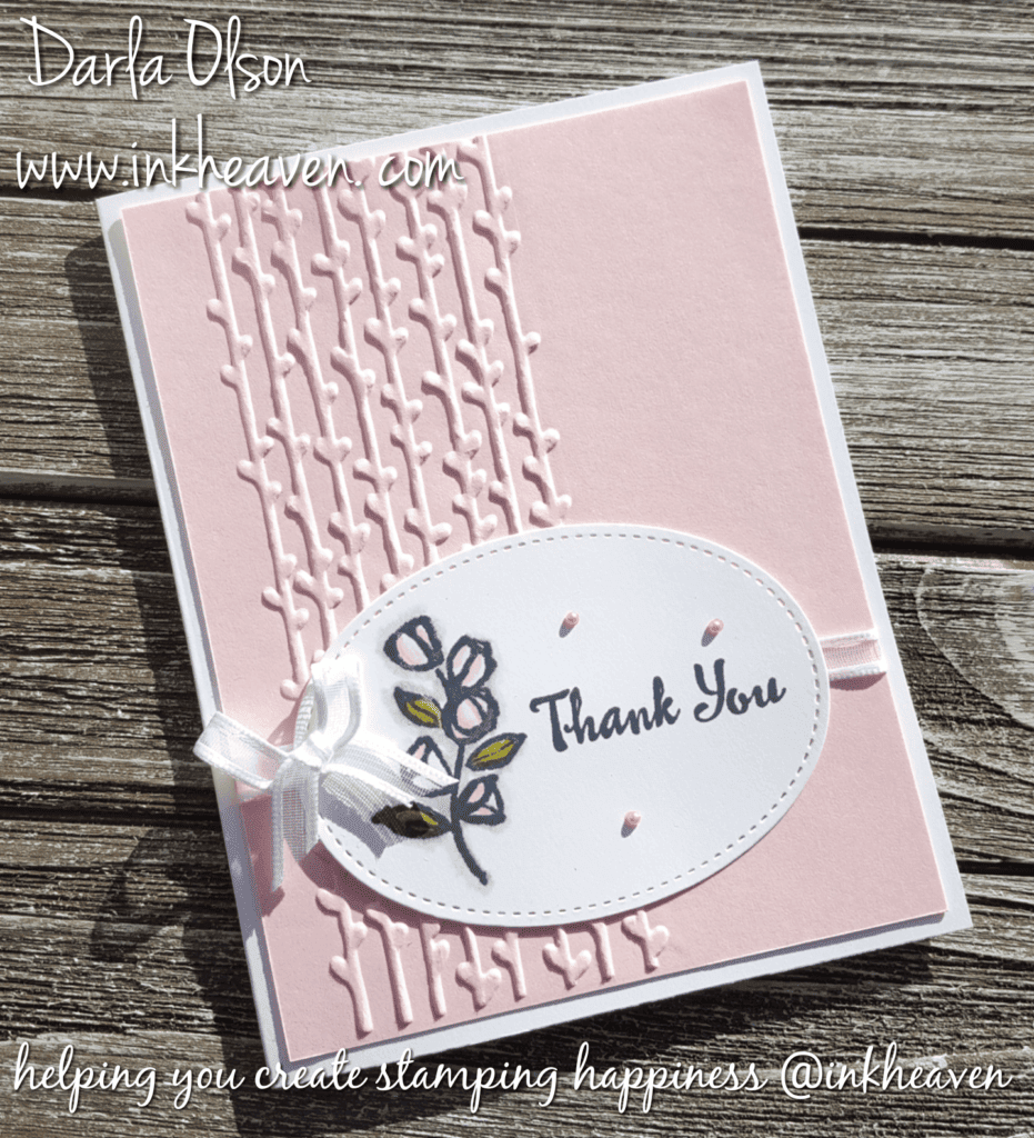 Stop the decline of the thank you card with this beautiful card by Darla Olson @inkheaven
