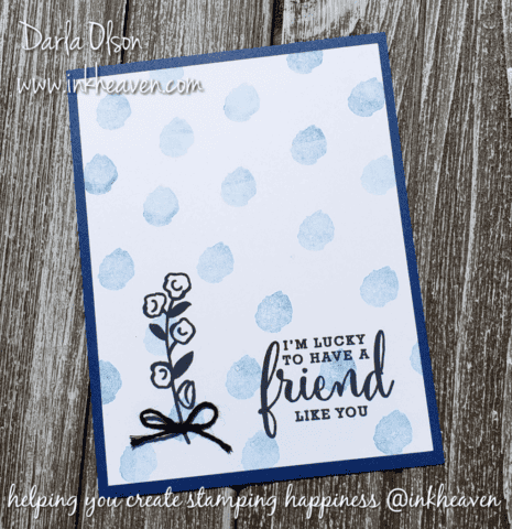 Clean and simple card idea with Love What You Do stamp set by inkheaven