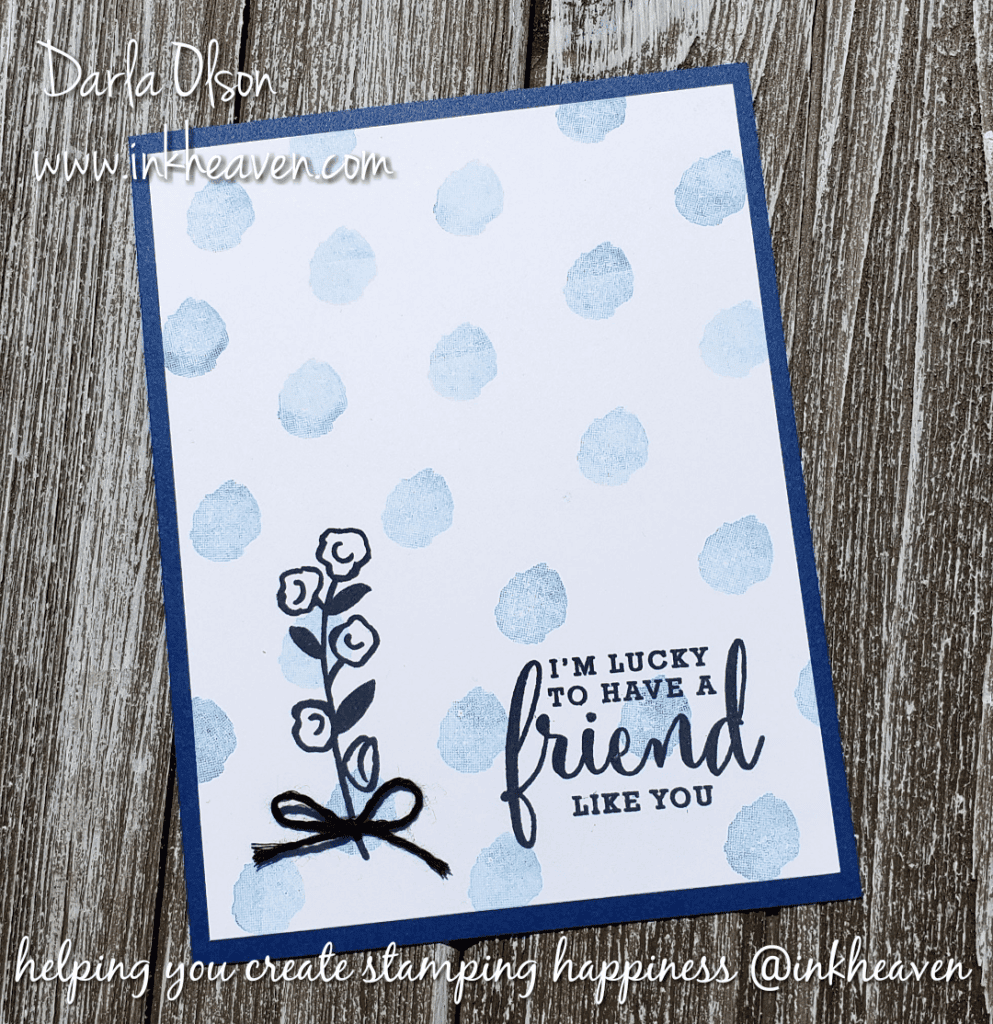 A clean and simple card idea that is perfect for the beginning stamper created with the Love What You Do, Stampin' Up! by Darla Olson @inkheaven