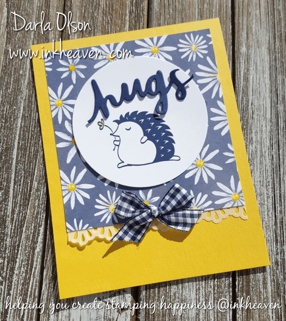 Adorable sending Hedgehugs card with free tutorial by Darla Olson @ inkheaven