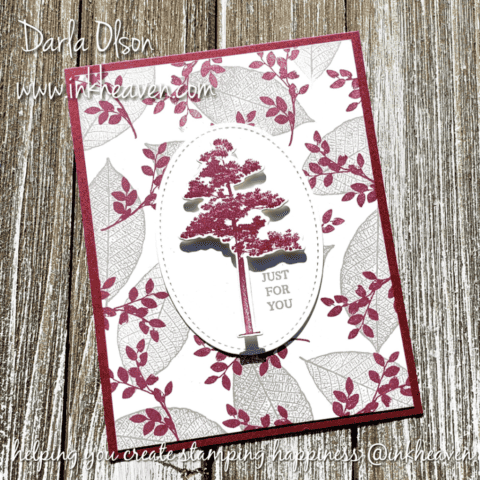 Just for you card created with Stampin' Up! Rooted in Nature by inkheaven for new catalog launch make & take. Download the free tutorial today.