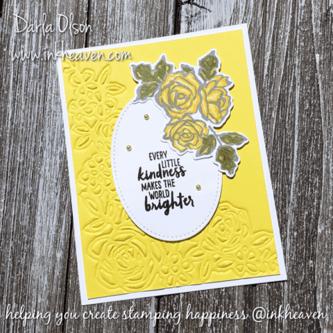 The big shot embossing mats double your die options - see this great example with stampin' up! springtime impressions at inkheaven.