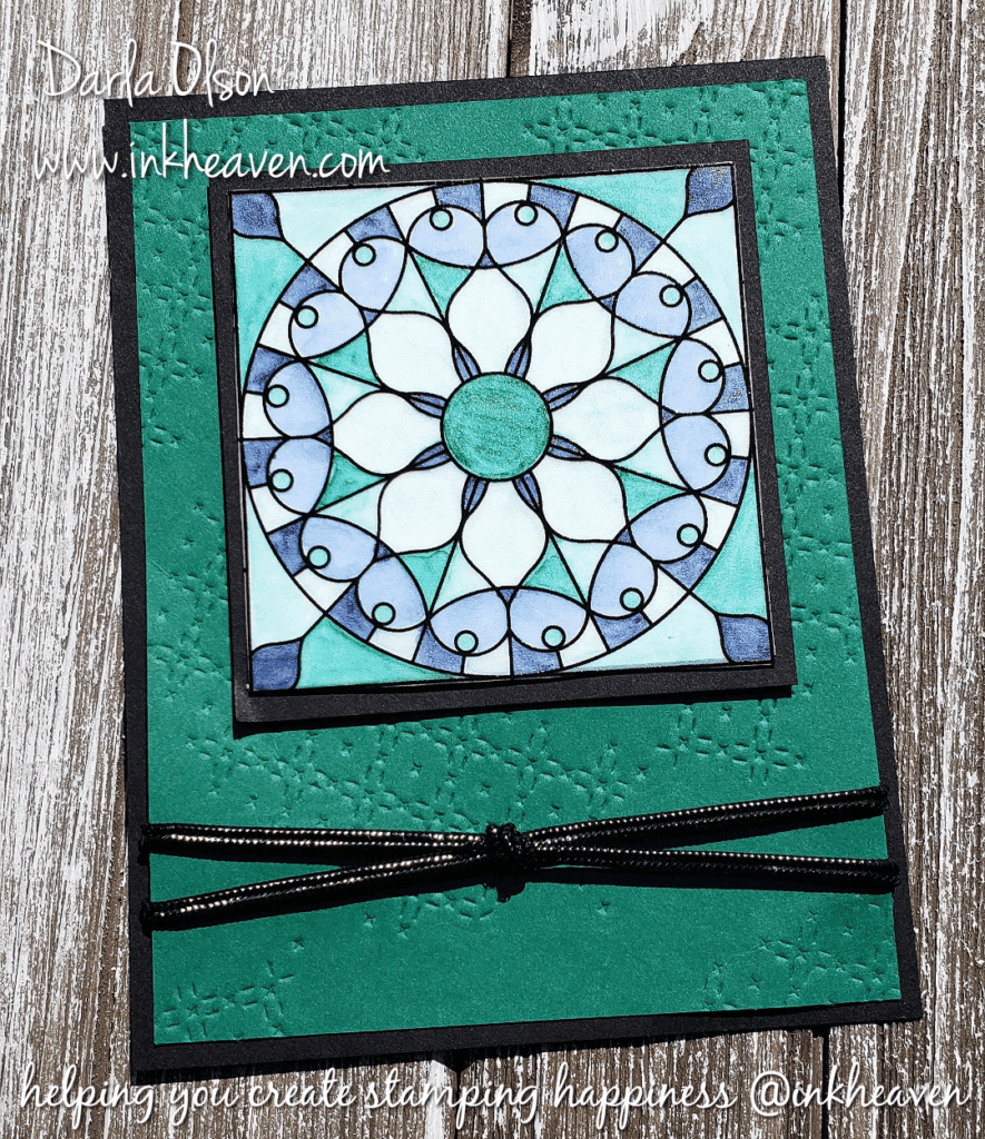 Stained Glass Handmade Card With Graceful Glass Vellum @ inkheaven
