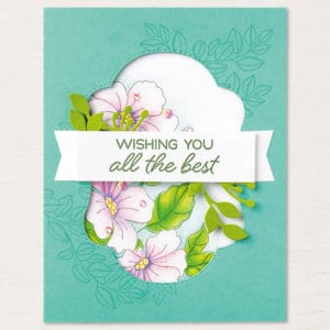 Create this beautiful card with color your season limited-time products for the holidays!