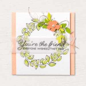 Create this lovely friendship card with color your season limited-time products for the holidays at inkheaven