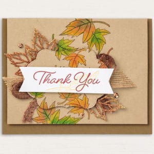 Create this fall thank you card with limited-time color your season products for the holidays at inkheaven