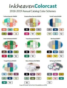 15 resources for color combinations for the 2108-2019 Stampin' Up! annual catalog compliments of inkheaven