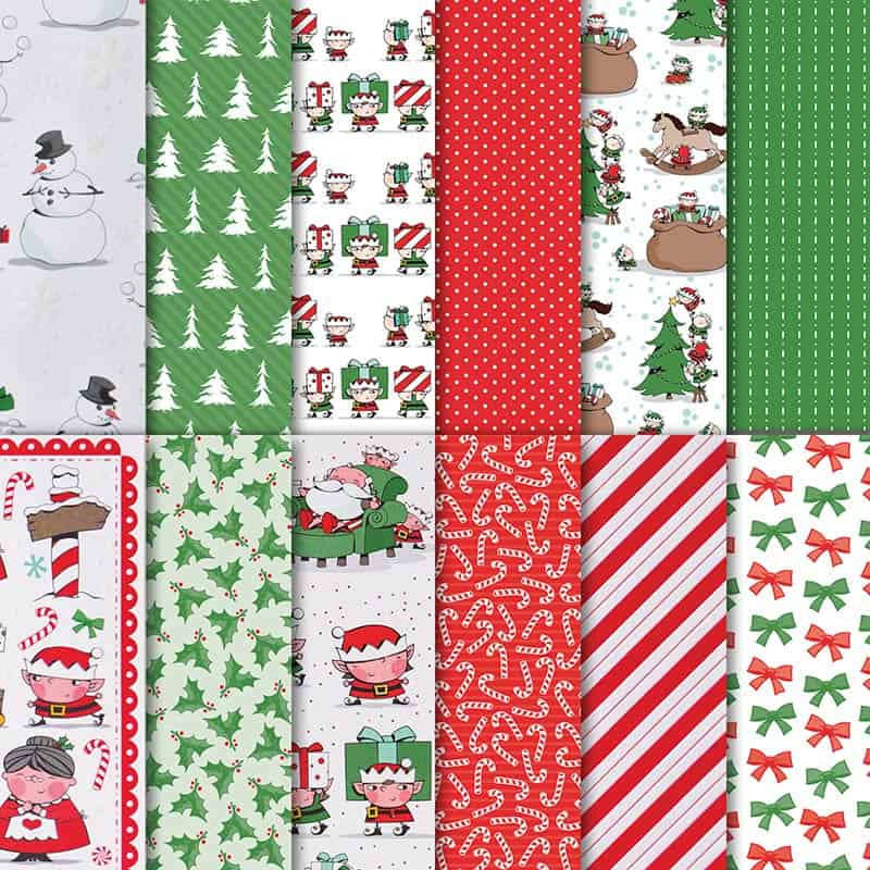 Santa's Workshop Designer Series Paper is fun and whimsical. It is the perfect scrapbook paper to record the holiday for the kiddos.