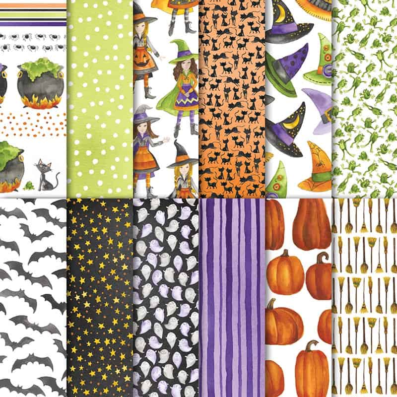Toil & Trouble Designer Series Paper is Fall and Halloween! This scrapbooking paper is perfect for documenting Halloween, Fall Cards, and treat packaging!