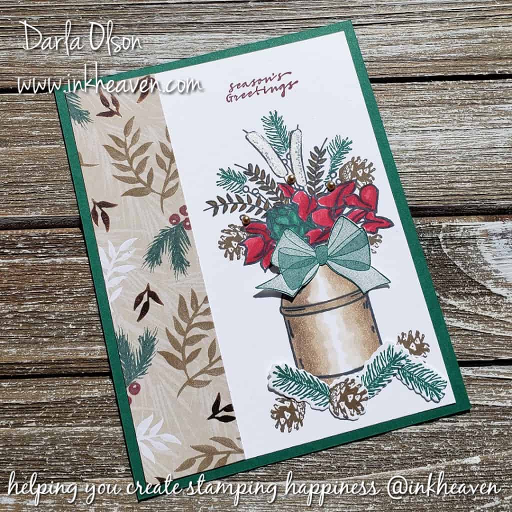 Craft up a vintage country home Christmas card for your friends and family this year! by Darla Olson @ inkheaven