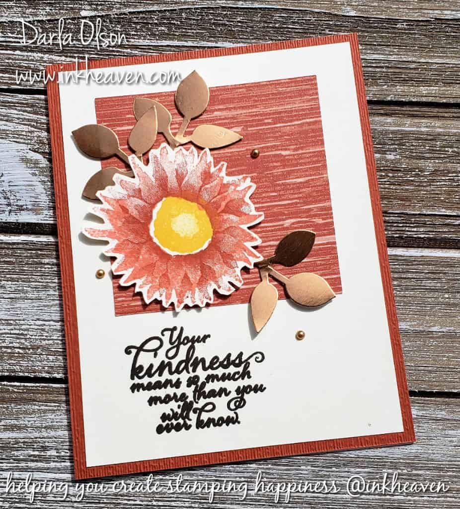 Nature inspired painted harvest Fall card layout by inkheaven