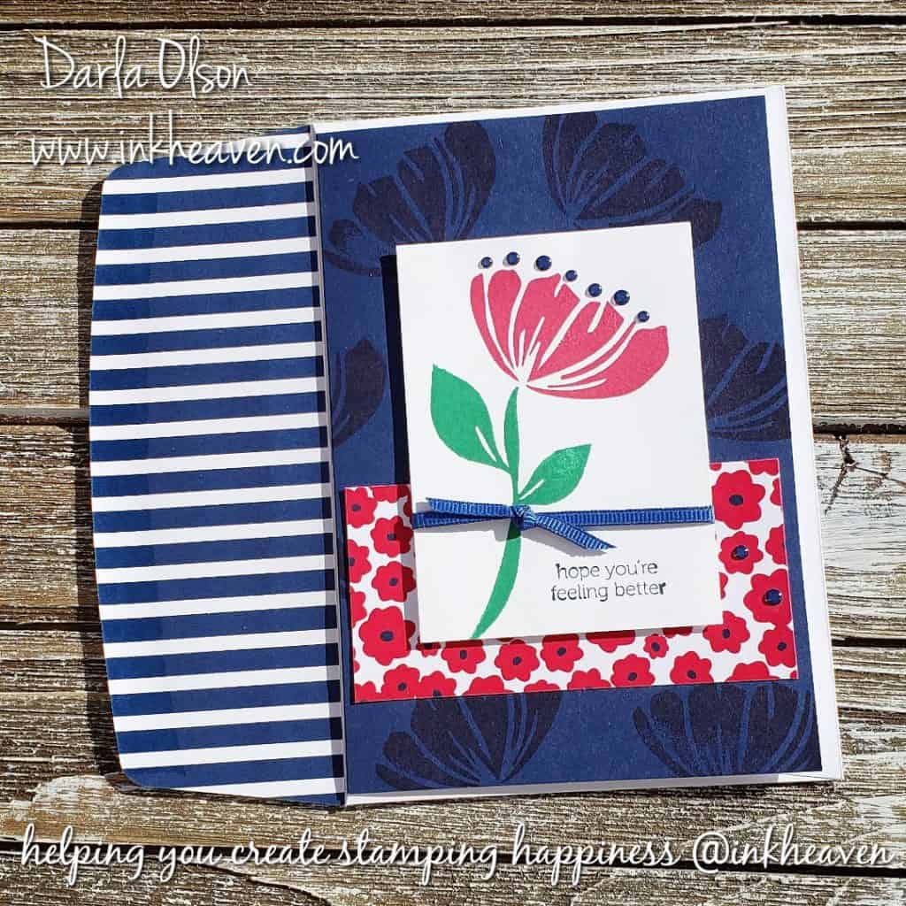 Happiness blooms with simple stamping by Darla Olson @inkheaven