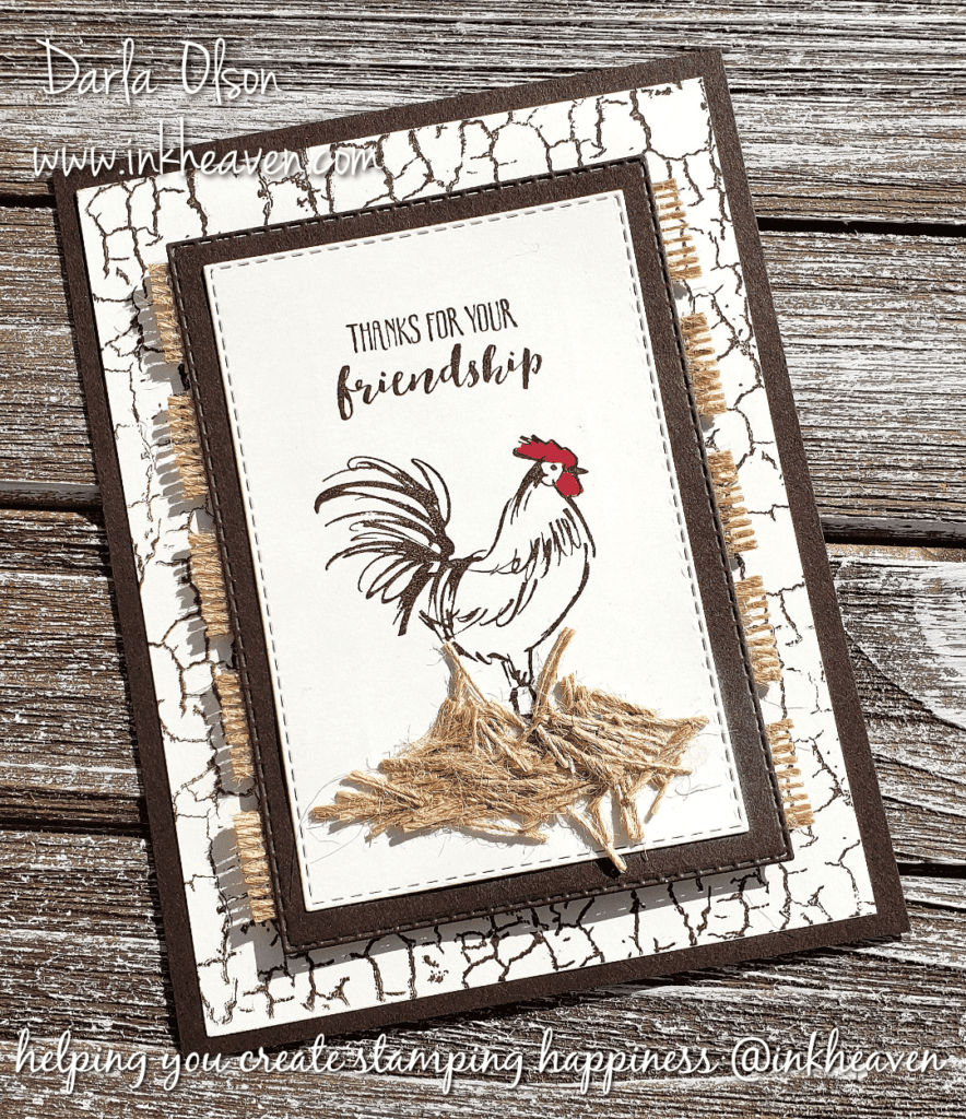 How to add layers and texture to an otherwise simple card created with Home to Roost by Darla Olson @inkheaven