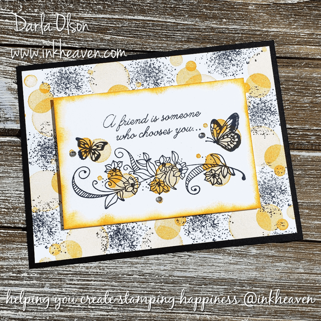 How to use your stamps to create background paper featuring the Beauty Abounds stamp set by Darla Olson at inkheaven.
