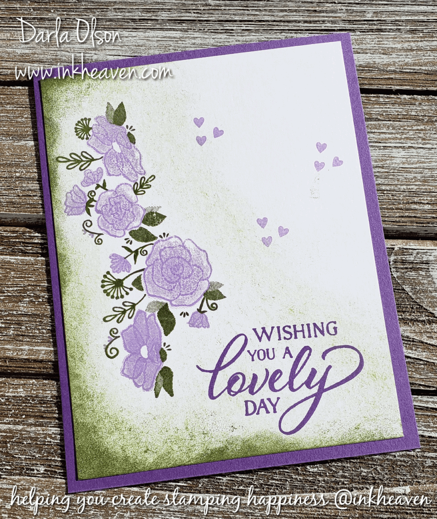 Wishing you a lovely day with a simple sponging technique and free tutorial by Darla Olson @inkheaven. 